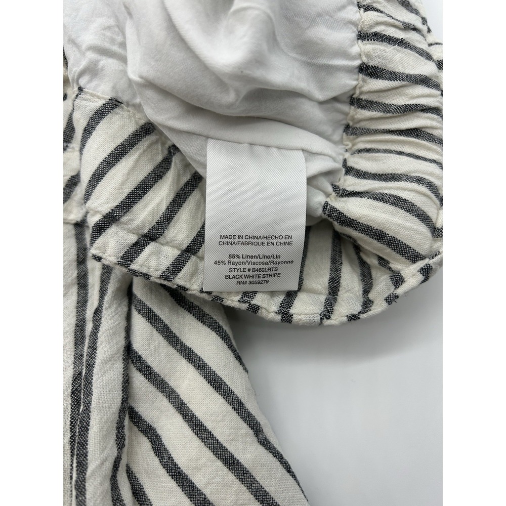 Thread & Supply Linen Blend Wide‎ Leg Trousers Striped Women Size L - Picture 5 of 12